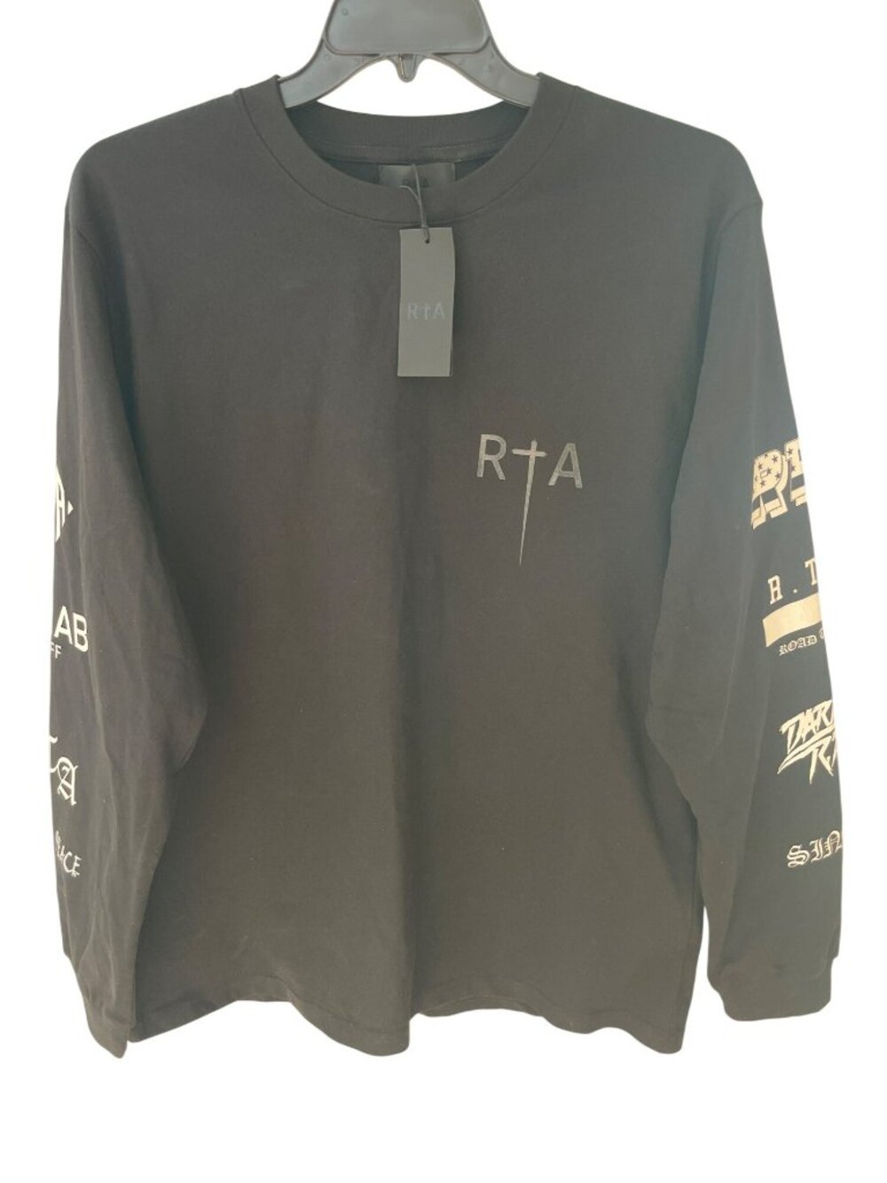 RTA Greatest Hits Black Long Sleeve Graphic Tee Cotton Unisex Sz L MSRP$110 NWT